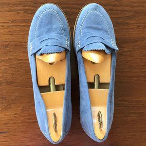 Amalfi blue suede loafers, sz 7.5, worn once